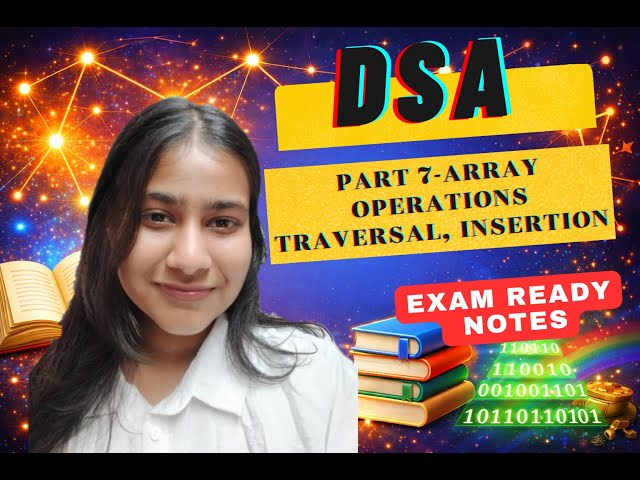 Part 7: Array Operations | Traversal & Insertion in Array | DSA for Beginners
