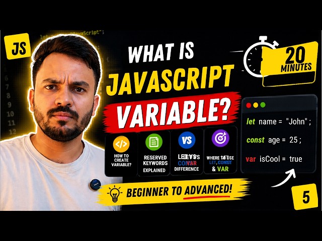 JavaScript Variables Explained 🔥 | let vs const vs var (Beginner to Advanced)
