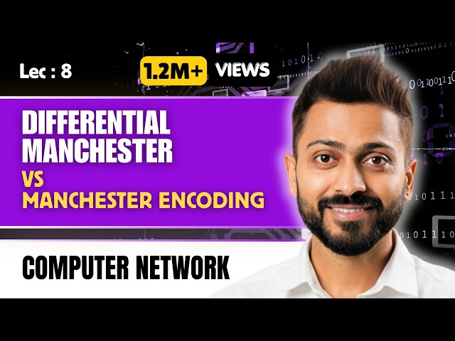 Lec-8: Manchester encoding and differential Manchester encoding in Hindi | Computer Network