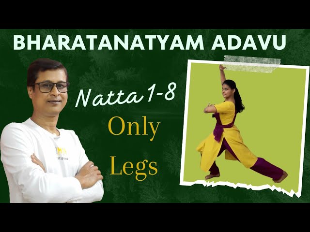 Bharatanatyam Steps Natta 1 To 8 Only Legs | Natta Adavu Bharatnatyam Dance | Dance Tutorial