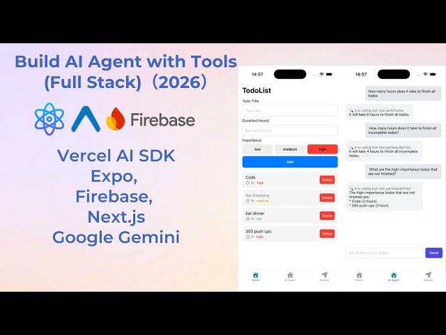 Building an AI Agent App with Expo, Firebase, and Next.js (Full Stack Walkthrough)