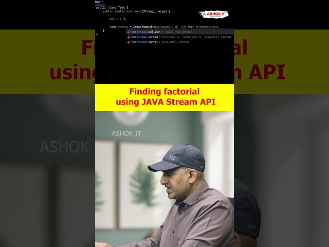 How do you find the factorial of a number using Java Stream API? #javainterviewquestions #java