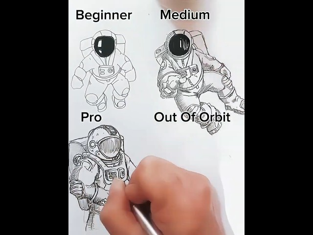 How to Draw ASTRONAUT 👨🏽‍🚀 #shorts #astronaut #drawing
