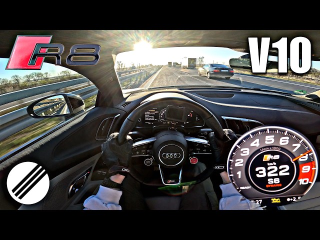 2024 Audi R8 RWD *V10* TOP SPEED DRIVE ON GERMAN AUTOBAHN 🏎