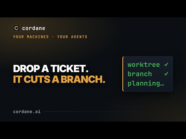 Handing a ticket to a coding agent — worktree, branch, plan