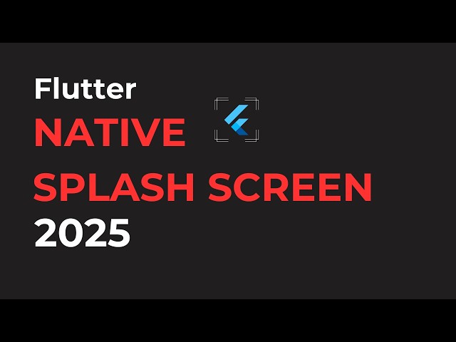 Flutter Native Splash Screen in 4 minutes