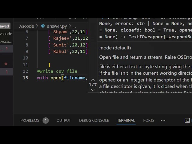 How to create csv file in python@COMPUTEREXCELSOLUTION #pythonprogramming