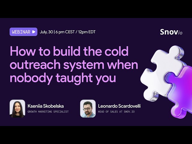 How to Build the Cold Outreach System when Nobody Taught You