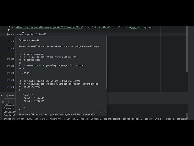 Fetching data from OpenWeatherMap using API in Python