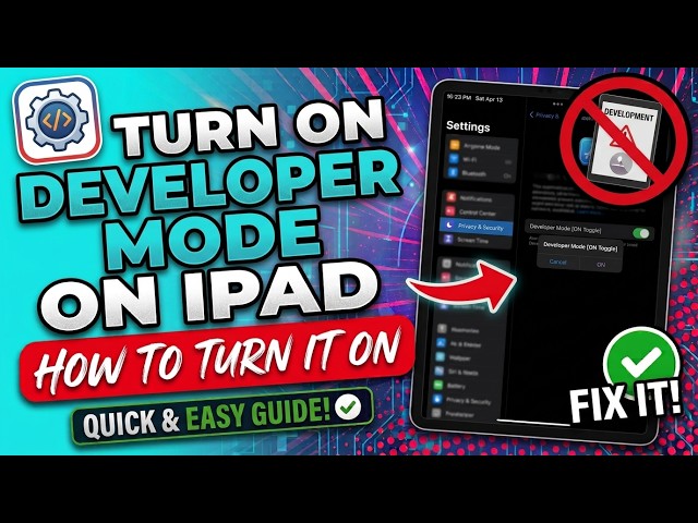 How To Turn On Developer Mode on iPad