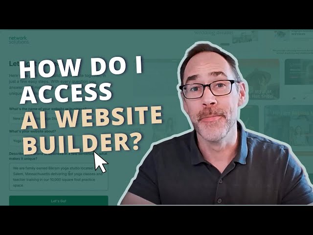 How to access the Network Solutions AI Website Builder