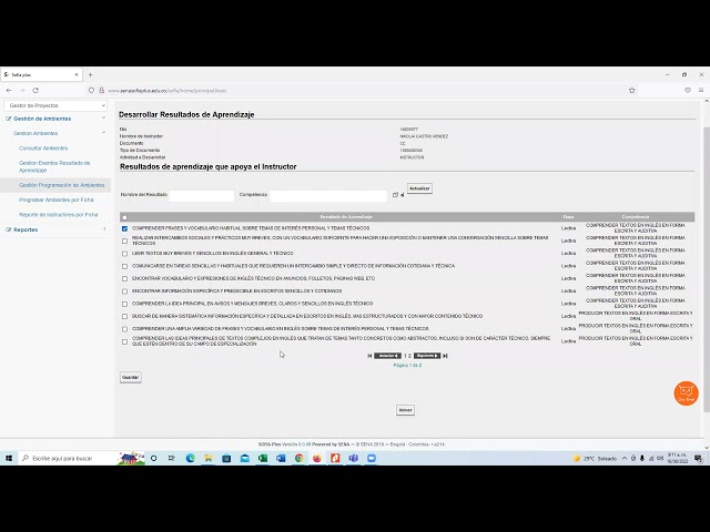 Creación de eventos Senasofiaplus
