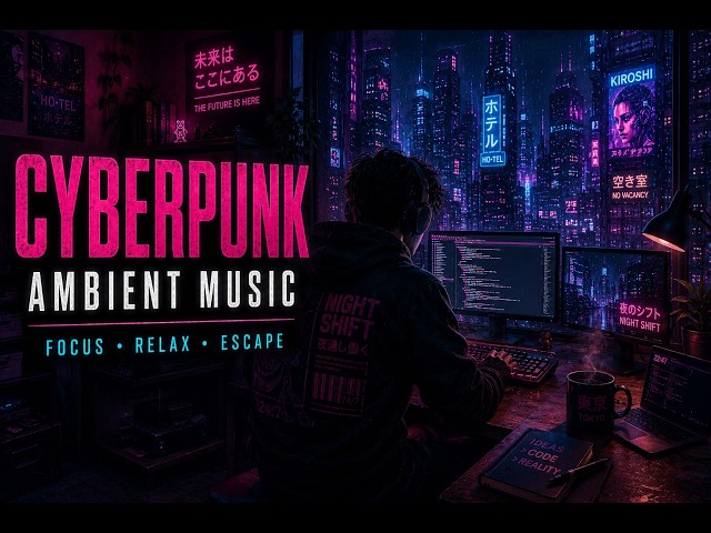 Midnight Code | Cyberpunk Ambient Music for Focus & Coding 🌃