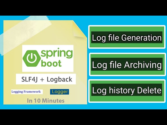 How to implement Logging in Springboot using  Logback | Rolling file | Max History delete log file