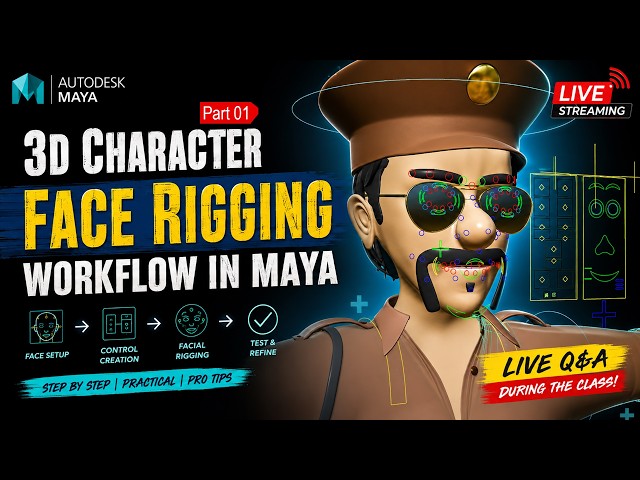 3D Character Face Rigging Workflow in Maya | Part 1