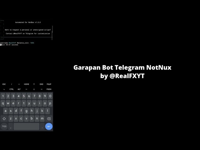 Garapan Bot Telegram Notbux by @RealFXYT