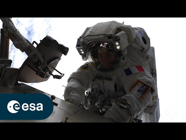 Sophie Adenot's third spacewalk | U.S. Spacewalk 99 (Official broadcast)