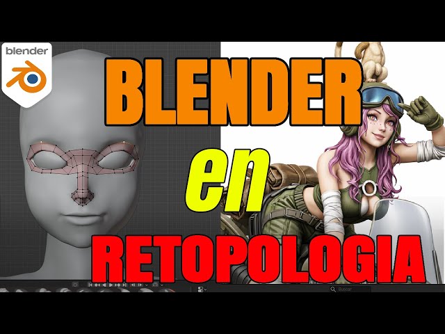 MODELANDO y RE-TOPOLOGIAEN  Blender EN VIVO | Modelado 3D Profesional Paso a Paso  en español