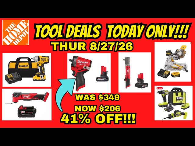 Home Depot Tool Deals You Can't Miss Today! 8-27-26