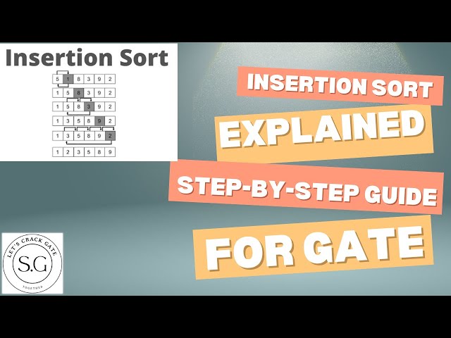 Insertion Sort Explained for GATE CS | Step-by-Step Breakdown
