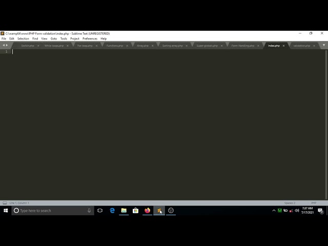 Simple Form Validation using PHP (Clip 1) |#codertech |#learntocode