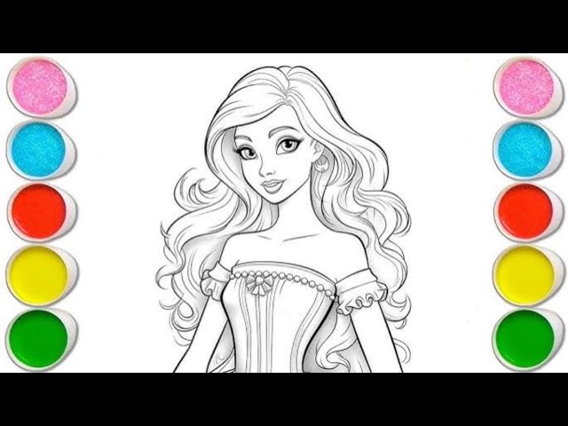 How to Draw a Cute Barbie | Easy & Beautiful Drawing for Kids!