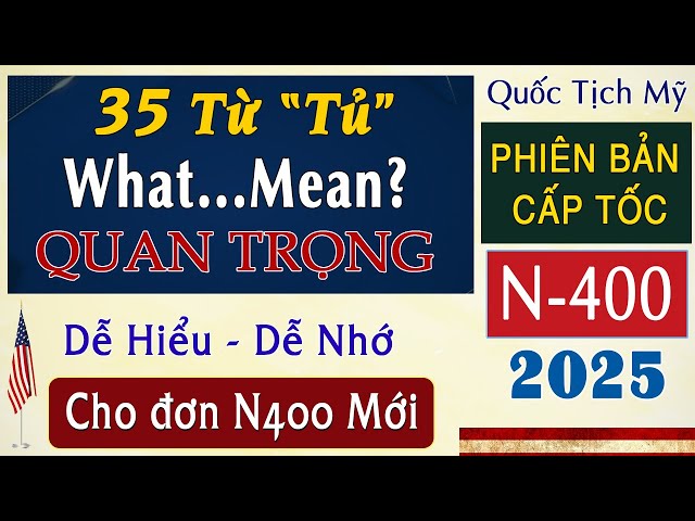 [CRASH COURSE] 35 Must-Know Essential "Cheat Sheet" Vocabulary Words for the 2025 U.S. Citizenshi...