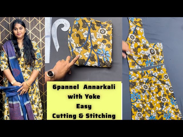 Anarkali Special | 6 Panel Yoke Design Beginner Friendly