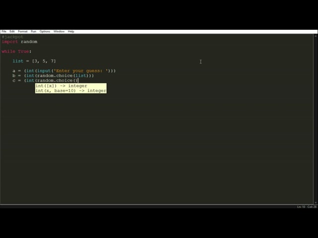 Jackpot Game with just 20  lines of python!