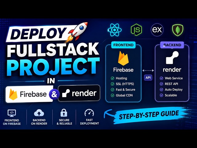 Part 18: Deploy Fullstack project in Firebase & Render - Ecommerce In React & Modern Stacks - 2026
