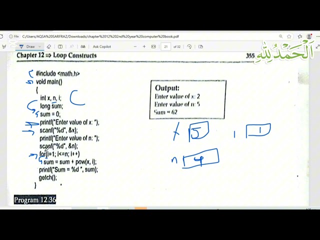 program 12.35 for loop ICS Computer Part 2, Ch 12 - For Loop - Inter Part 2 Computer