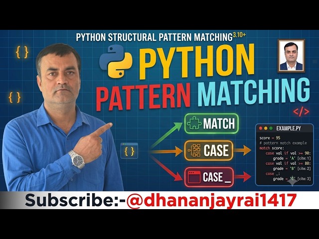 Lec 7 :- Python Match-Case | Syntax, Examples & Practice Programs