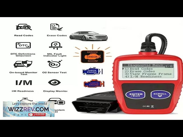 Automotive EOBD OBD2 Scanner Code Reader Car Check Engine Fault Diagnostic Tool Review