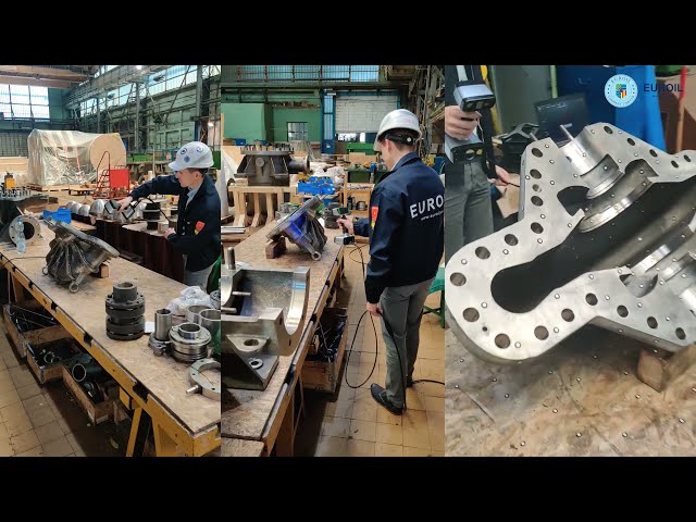 Handheld 3D laserscanning of a pump (EUROIL Industrial & Trade Co. Ltd)