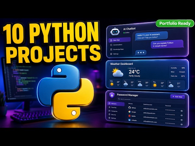 TOP 10 BEST Python Projects for Beginners & Resume