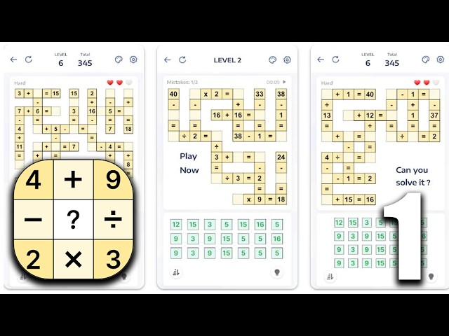 Cross Math - New Update - Mobile Gameplay Walkthrough (iOS,Android) Part 1