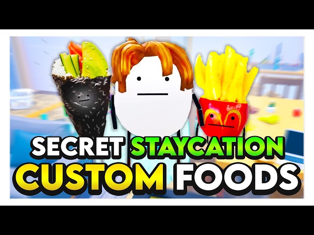 Far More CUSTOM FOODS in Roblox Secret Staycation! 🥤