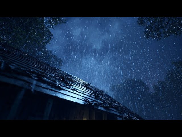 Dark Night Heavy Rainstorm Ambience 🌧️🌙 Sleep Fast, Calm Mind & Anxiety Relief