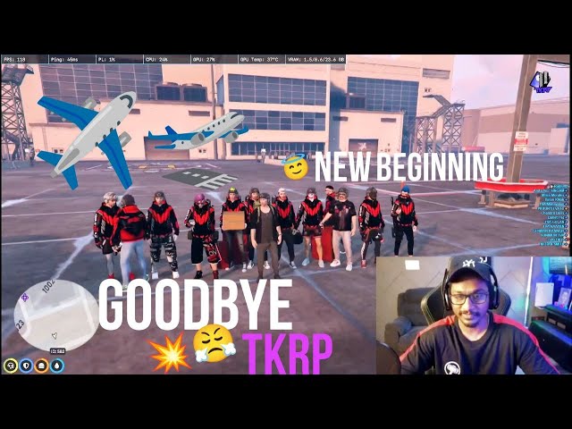 Last Day At TKRP🛫😤 | New Beginning😇 | Final RP In Tkrp😍| #eaglegaming #blindjoker #blindrebel #gta