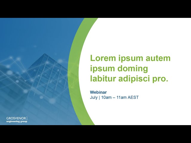 PowerPoint presentation design | Case Study | Grosvenor