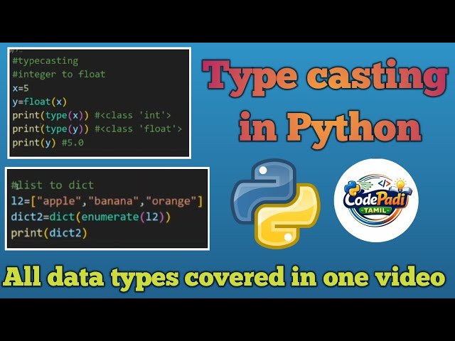 Typecasting in Python | Covers all data types | Easy Explanation
