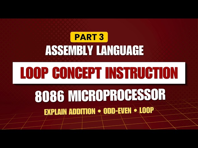 Loop concept instruction || Explain Addition • Odd-Even • Loop || emu 8086 Assembly Language