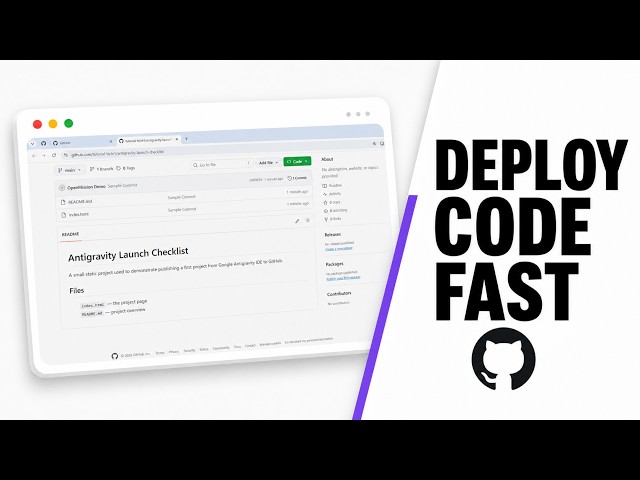 How to Push Your First Project from Google Antigravity to GitHub