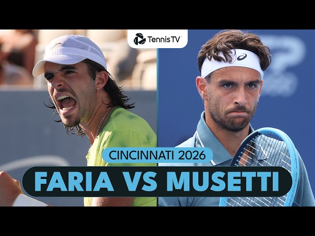 Jamie Faria Meets Lorenzo Musetti in Last 16 🇵🇹🇮🇹 | Cincinnati 2026 Highlights
