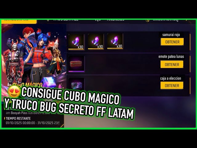 Magic Cube Event is Here for Free + Bug Trick to Get Fragments and Hidden Skins Fast in FF LATAM 🫪