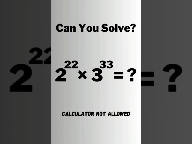 A Nice Olympiad Exponential Multiplication Problem #short #olympiad #mathematics #maths #exponents