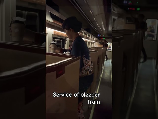 Sleeper train of Indonesia server like this?#train#kereta#การบริการรถไฟตู้นอน