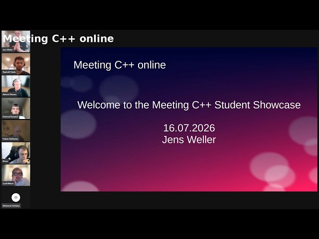 Meeting C++ Student Showcase - full recording