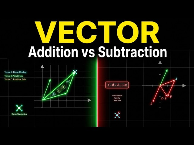 Vector Addition and Subtraction Explained using Analogy - for Beginners 