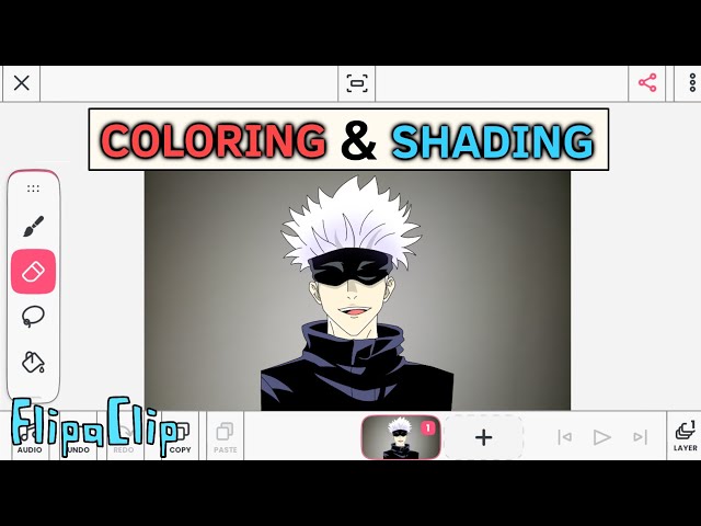 How to Color & Shade Satoru Gojo (flipaclip tutorial)